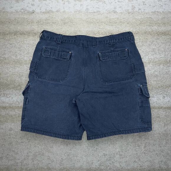 Duluth Trading Cargo Shorts Jet Black Canvas 11" Inseam - Picture 1 of 4